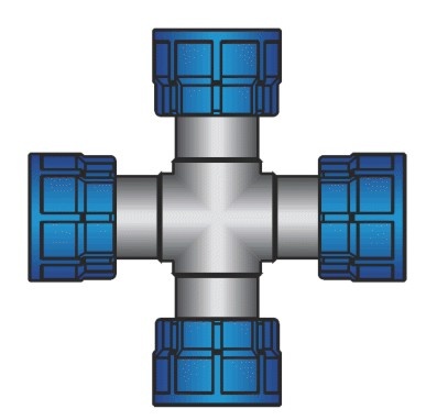 Holendrový kríž 4 x 1“ vnútorné závity (U3)