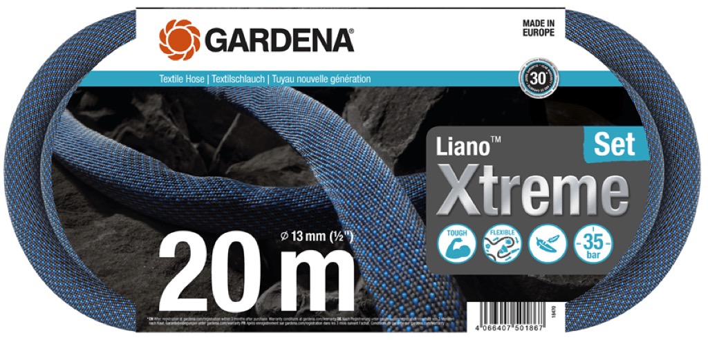 Textilná hadica GARDENA Liano Xtreme 20m - súprava, 18470-20 (5b)